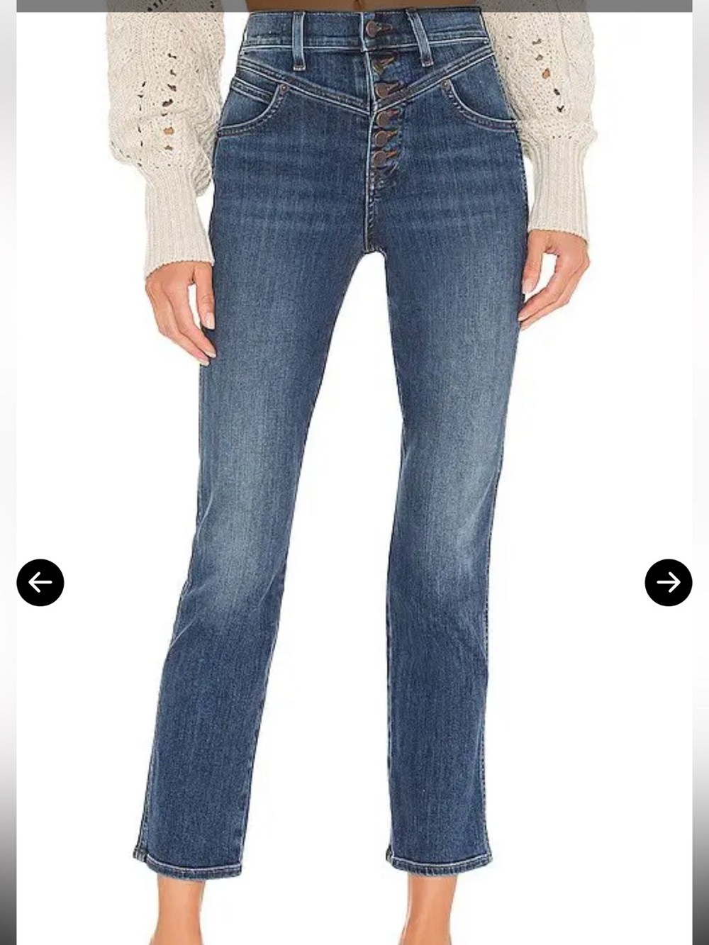 Veronica Beard Ryleigh Slim Straight High-Rise Button-Fly Jeans
